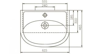 Мебельная раковина Rosa Уют 55см белый SD-00000065